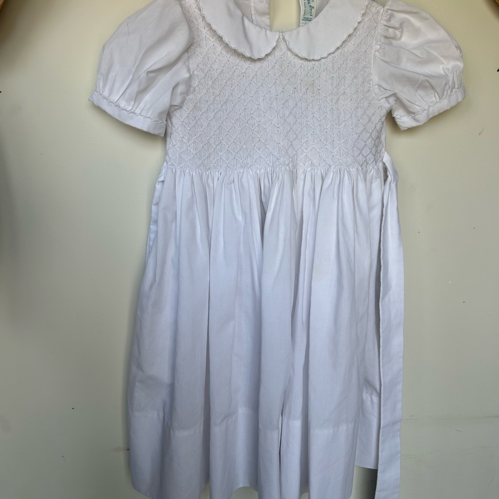 Classic White Smocked Dress